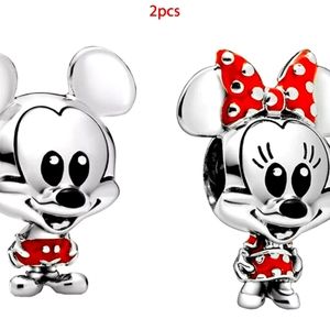 Pandora Disney Minnie Mickey Mouse Charm Beads Collection ALE S STAMPED